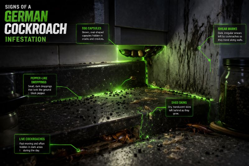 Signs of a German Cockroach Infestation